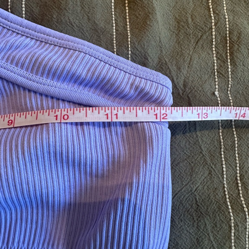 Lilac One-Shoulder Ribbed Sports Bra Size Small - Picture 3 of 4